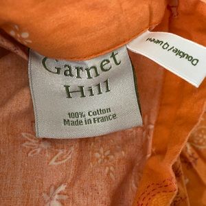 Garnet Hill Queen/Double Duvet 100% cotton soft orange color